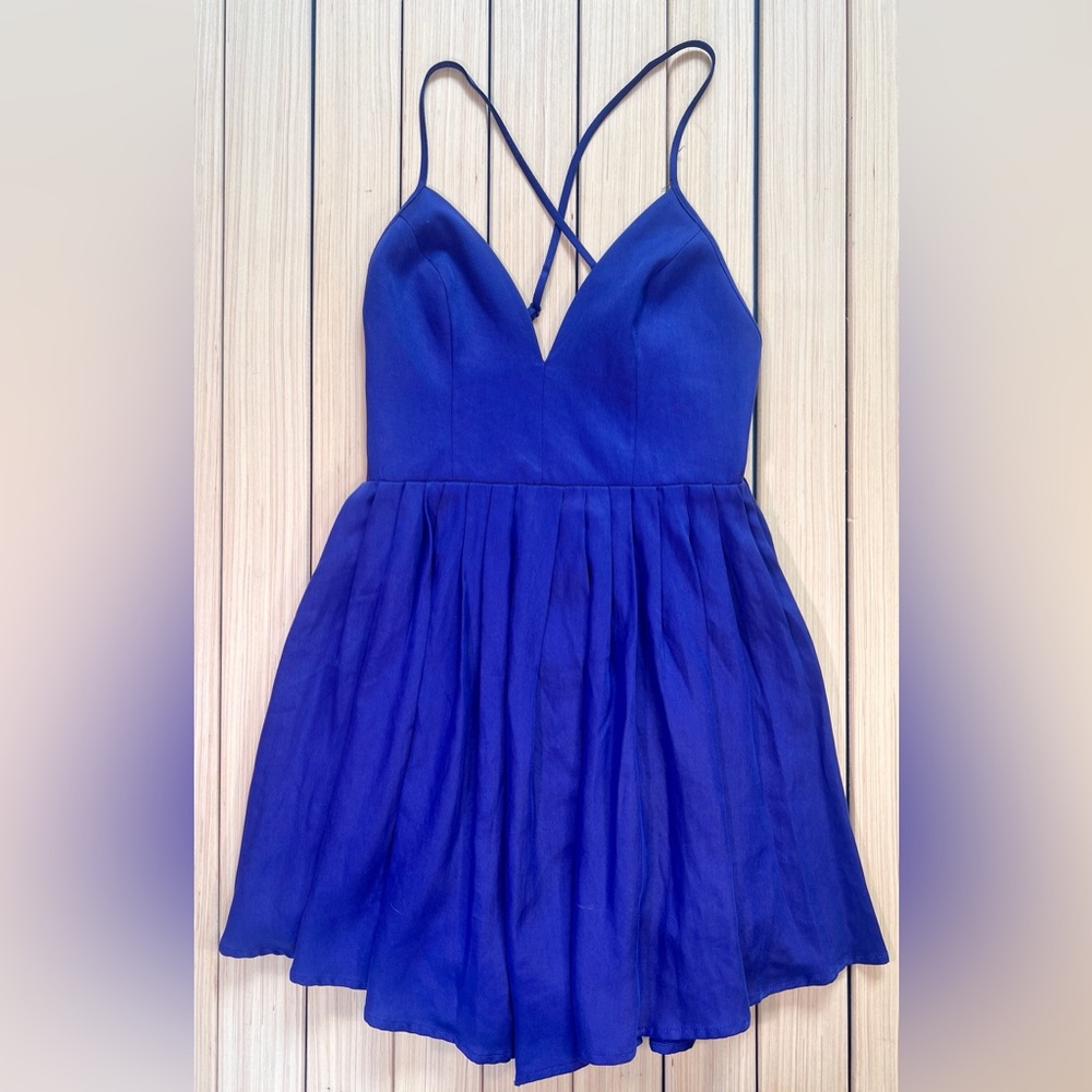 New with tags!  NBD by Revolve Suki Mini Dress in Deep Cobalt
